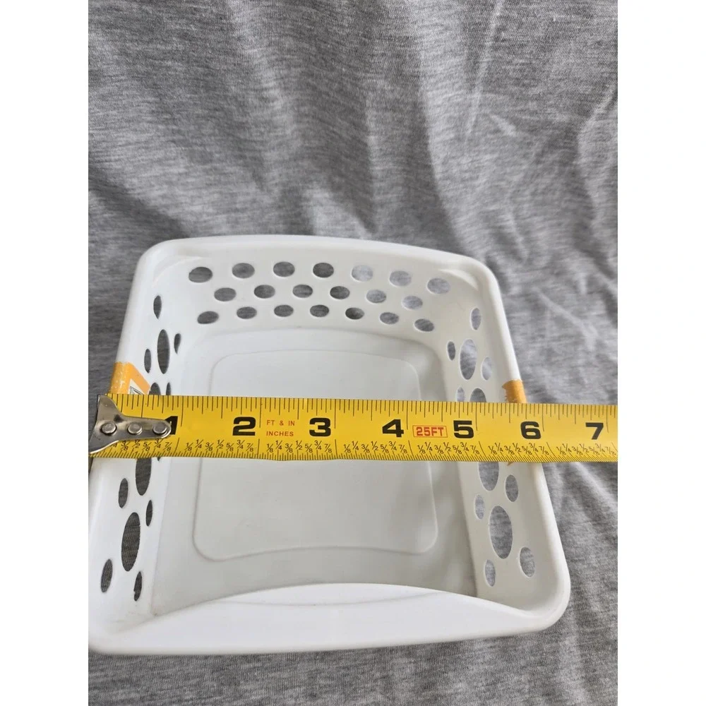 Vintage United Plastics #2 White Plastic Organizer Basket Modular Storage Bin